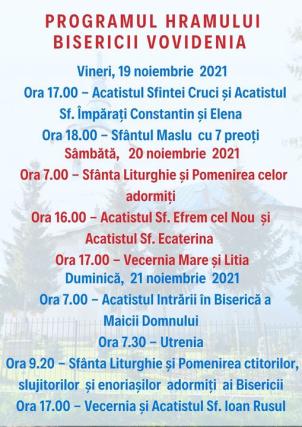 Manifestări religioase la hramul Bisericii Vovidenia din Botoşani