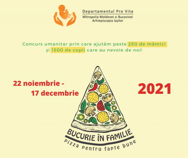 Începe a V-a ediție a campaniei „Bucurie în familie – pizza pentru fapte bune”