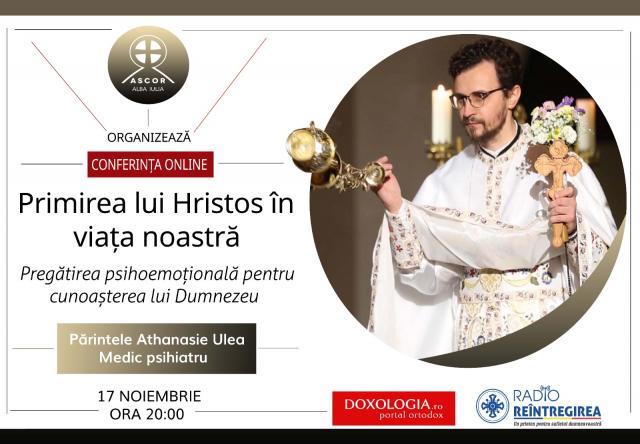 Protos. Athanasie Ulea, invitatul ASCOR Alba Iulia la prima conferință din Postul Nașterii Domnului