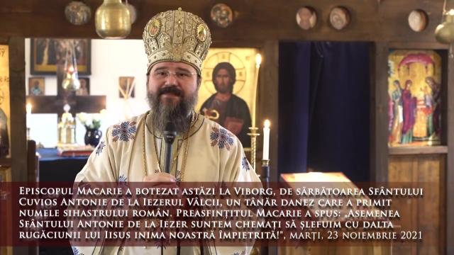 (Video) „Asemenea Sfântului Antonie de la Iezer suntem chemați să șlefuim cu dalta rugăciunii lui Iisus inima noastră împietrită!” – PS Macarie