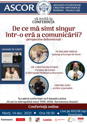 Conferință ASCOR Iași și lansare de carte a Preasfințitului Macarie