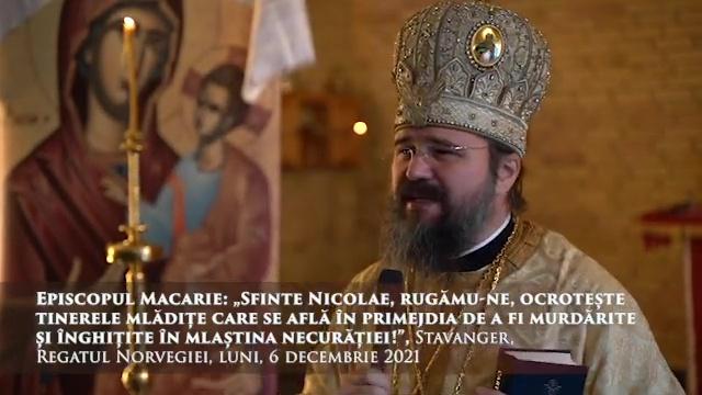 (Video) „Sfinte Nicolae, rugămu-ne, ocrotește tinerele mlădițe care se află în primejdia de a fi murdărite și înghițite în mlaștina necurăției!” – PS Macarie