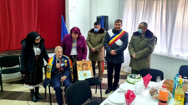 Un veteran de război din comuna Concești a împlinit 100 de ani