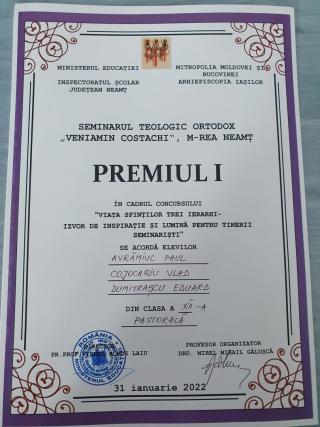 Activități dedicate ocrotitorilor învățământului teologic la Seminarul de la Mănăstirea Neamț