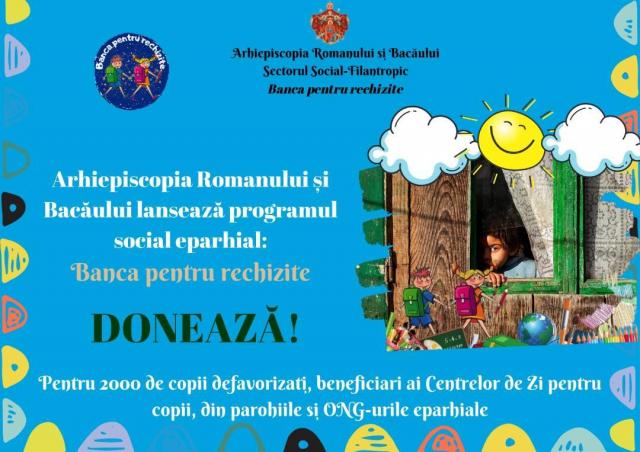 Lansarea programul social eparhial „Banca pentru rechizite”