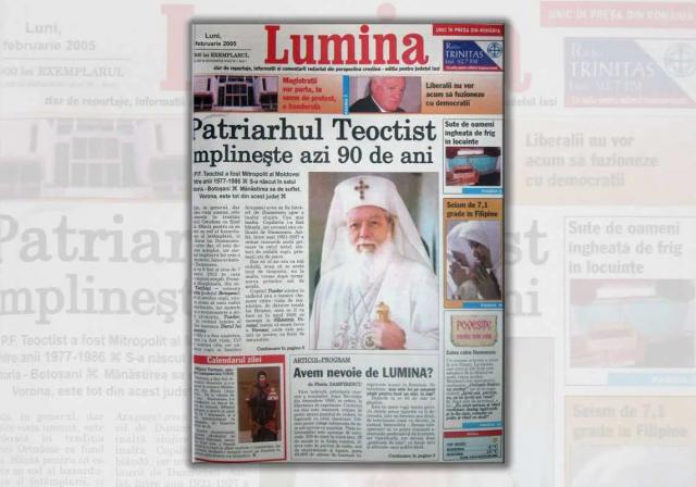 Ziarul Lumina, cotidianul Patriarhiei Române, împlineşte 17 ani