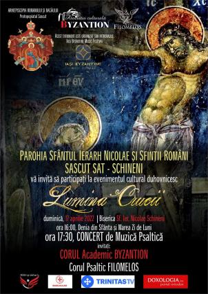Corul academic Byzantion va cânta duminică la Parohia Sascut Sat – Schineni