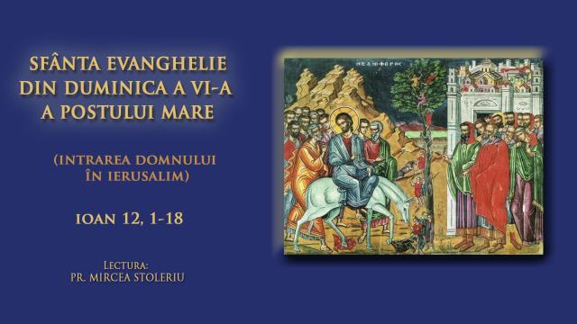 (Video) Sfânta Evanghelie din Duminica a 6-a din Post (a Floriilor)