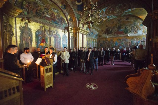 PS Părinte Nichifor Botoșăneanul s-a rugat împreună cu studenții teologi