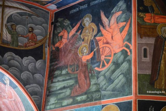 frescă cu Sfântul Ilie în biserica Mănăstirii Golia