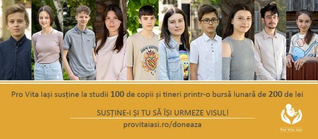 „O Chilie Athonită: Bucurii din Sfântul Munte” susține la studii 10 bursieri Pro Vita Iași pentru anul școlar 2022-2023