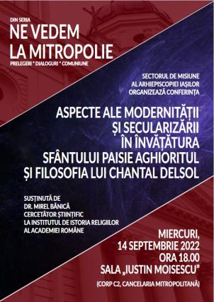 Evenimentele ce vor avea loc în Arhiepiscopia Iașilor în perioada 11-17 septembrie 2022