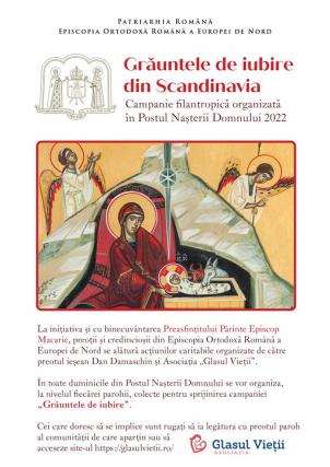 „Grăuntele de iubire din Scandinavia”: Campanie filantropică organizată de Episcopia Europei de Nord