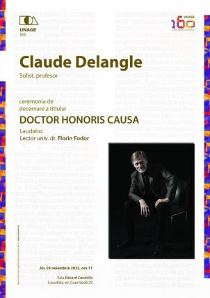 Părintele Claude Delangle, Doctor Honoris Causa al Unviersității Naționale de Arte „George Enescu” din Iași