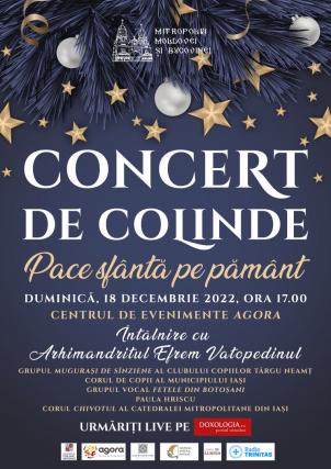 „Pace sfântă pe pământ”: Concertul de colinde al Mitropoliei Moldovei și Bucovinei va avea loc pe 18 decembrie