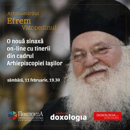 Părintele Efrem Vatopedinul se va întâlni cu tinerii din cadrul Arhiepiscopiei Iașilor