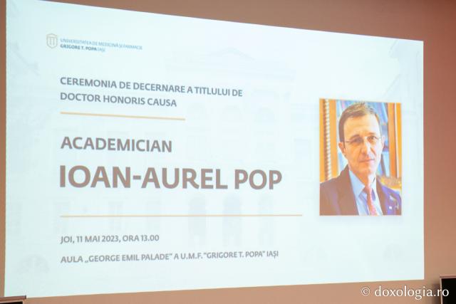 Acad. Ioan-Aurel Pop a primit titlul de Doctor Honoris Causa al Universității de Medicină și Farmacie „Grigore T. Popa” din Iași