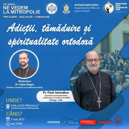 Un nou eveniment din seria „Ne vedem la Mitropolie”: Preotul Paul Jannakos din Chicago va conferenția la Iași