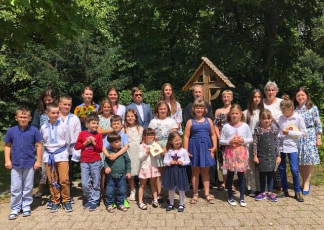 Serbarea de sfârșit de an școlar a elevilor școlii parohiale din Schiedam, dedicată rugăciunii și cântărilor bisericești