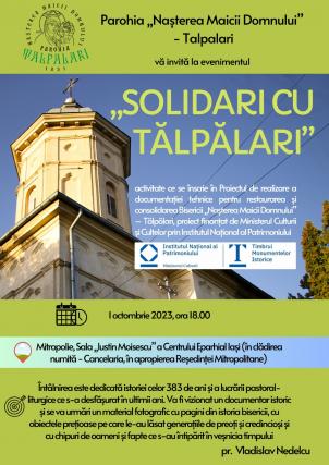 Afiș eveniment „Solidari cu Tălpălari”
