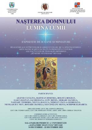 afiș expoziție de icoane și miniaturi