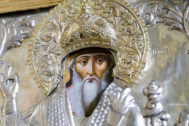 icoana Sfântului Ierarh Spiridon, Episcopul Trimitundei, de la Schitul Vovidenia - Neamț