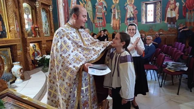 Pr. Alexandru Pripon - Premierea elevilor în biserica Parohiei „Sfântul Mare Mucenic Mina” din Buzău