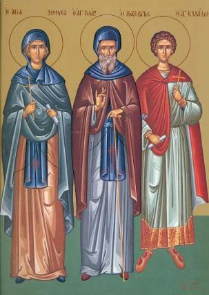 Sfânta Cuvioasă Domnica, Sfântul Cuvios Gheorghe Hozevitul, Sfântul Mucenic Eladie