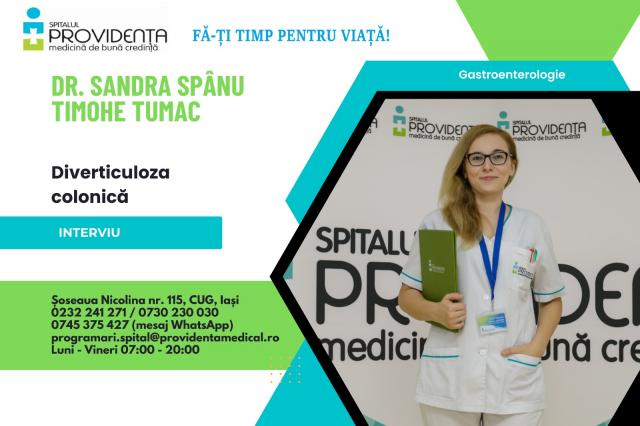 Diverticuloza colonică – interviu cu dr. Sandra Spînu Timohe Tumac