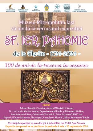 Expoziție dedicată Sfântul Pahomie de la Gledin la Muzeul Mitropolitan
