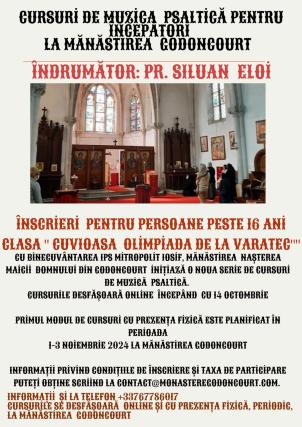 Mănăstirea Godoncourt desfășoară mai multe proiecte culturale
