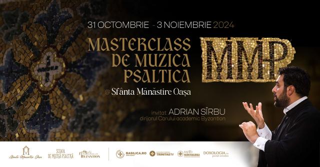 Afiș masterclass de muzică psaltică