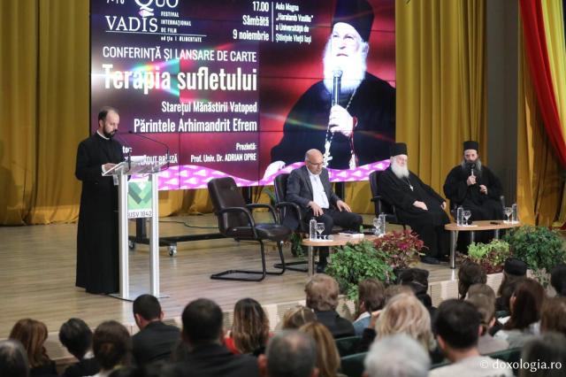 Conferința Terapia sufletului și lansare de carte Arhim. Efrem, Starețul Mănăstirii Vatoped din Athos