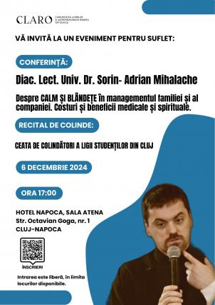 Arhidiaconul Adrian Sorin Mihalache, invitat special la Cluj pentru o conferință inedită