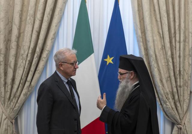 Alfredo Mantovano, alături de PS Părinte Siluan