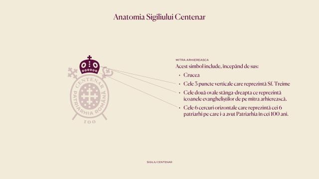 Grafică specială pentru împlinirea celor 100 de ani de Patriarhat ai Bisericii Ortodoxe Române
