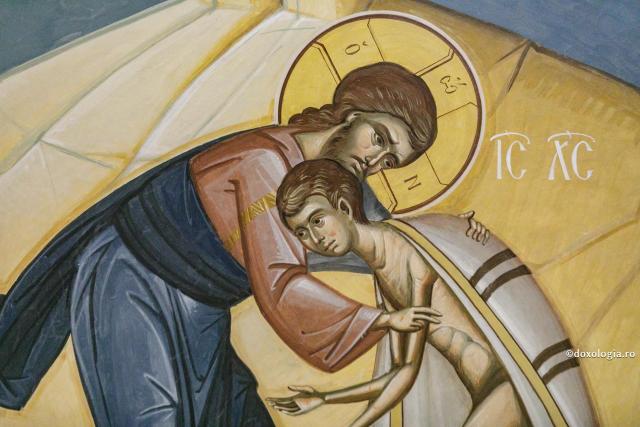 Pilda Fiului Risipitor - frescă Biserica Sf. Pantelimon