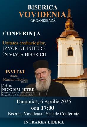 Evenimente care vor avea loc în Arhiepiscopia Iaşilor, în perioada 6-12 aprilie 2025