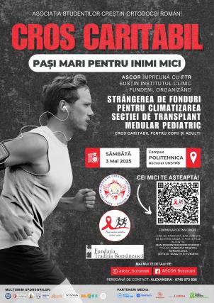 Crosul caritabil „Pași mari pentru inimi mici” - ajutor pentru copiii internați la Institutul Clinic Fundeni