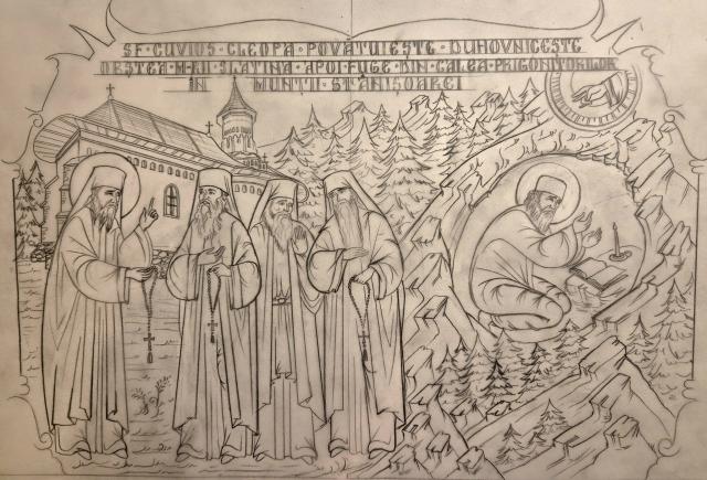 (Interviu) Un creion, doi sfinți și o misiune: cum a realizat Ana Maria Zară desenele pentru raclele Cuvioșilor Cleopa și Paisie de la Sihăstria