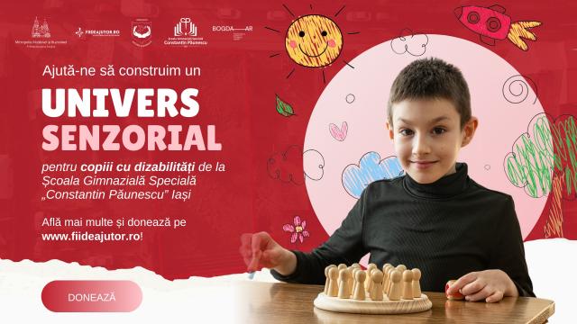 Strângere de fonduri pentru amenajarea unui teren senzorial destinat copiilor cu dizabilități din Iași, o campanie fiideajutor.ro