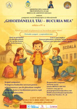 O nouă campanie social-filantropică și educațională, demarată de Protopopiatul Iași II