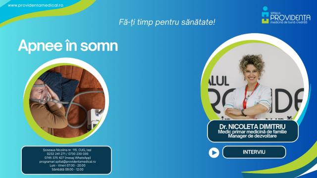 Apneea în somn – interviu cu dr. Nicoleta Dimitriu