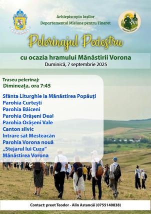 Evenimente care vor avea loc în Arhiepiscopia Iaşilor, în perioada 7-13 septembrie 2025