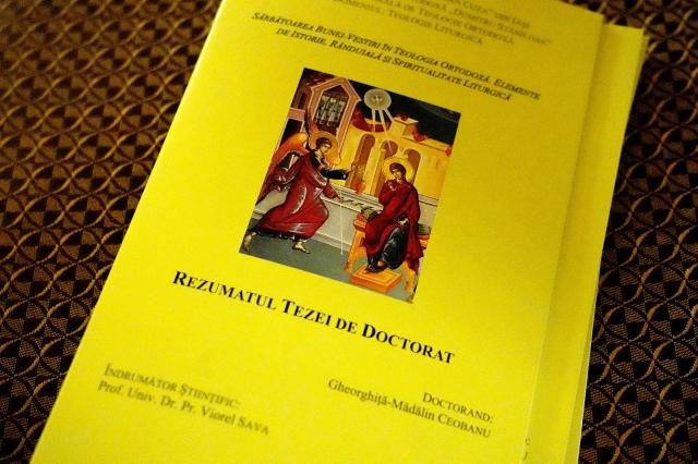 Noi doctori la Facultatea de Teologie Ortodoxă din Iași. Tezele, realizate la disciplina Liturgică