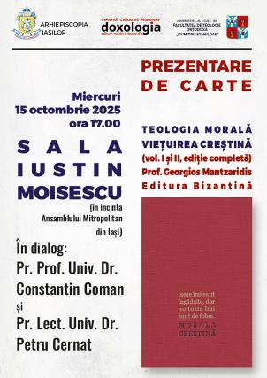 Teologia Morală a profesorului Georgios Mantzaridis, prezentată la Iași