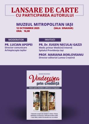 Evenimente care vor avea loc în Arhiepiscopia Iaşilor, în perioada 12-18 octombrie 2025
