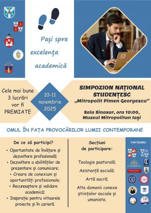 Simpozionul Național Studențesc „Mitropolit Pimen Georgescu” reunește la Iași vocile unei generații în căutarea echilibrului între credință și cunoaștere