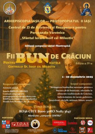 Campania „Fii bun(icuță) de Crăciun” pentru comunitatea  „Sfântul Iosif cel Milostiv”, ediția a IV-a
