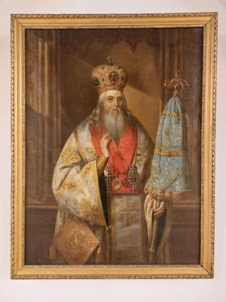 Tabloul Mitropolitului Veniamin Costachi în veșminte liturgice
